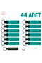 Set, Dark Turquoise & Green, 44-Piece Keychain with Name and Message for Periodic Events