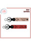 X2, Puppy Mouth-Pomegranate Flower, Stylish Design Gift for Special Occasions – Three Crescent Leather Keychain
