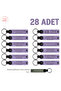 Set of 28, Purple Violet & Gray, Giftable Keychain with Name Written on It for Sports Group