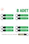Set of 8 Keychains with Names, Pistachio Green & S Coffee, Swimming Course Graduation Gift