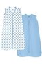 100% Cotton Baby Sleep Sack, Pack of 2, Elephant Print and Blue - 2