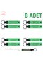 Meaningful Gift for Classroom Students to Teacher, Set of 8, Name Writable Keychain, F Green & Gray
