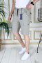 Men's Water Green Lycra Gabardine Shorts Cargo Pocket Cotton Elastic Waist Lace-Up Basic Shorts