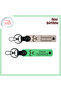 Gift Belonging to Love – Personal Leather Keychain with Three Crescent Motifs, Powder-Green