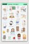 Kawaii Style Cute Animals Education Teacher Themed Sticker Set - 40 Pieces of Label Stickers - 4