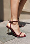 Alec Women's Bordo Single Strap Heel Sandals - 8