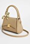 Women's Bag with Handle and Adjustable Strap with Gold Detail + Gift Scarf - 7