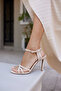 Chuki Women's Beige Strap Heel Sandals - 6