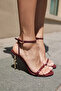 Alec Women's Bordo Single Strap Heel Sandals - 7