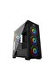 Gameboostergb-Pe05B 600W 80+ Usb3.0 Full Black Tempered Glass Rgb Fan Case