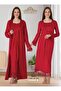 Maternity Lace Detailed Dressing Gown Nightgown Set - 4