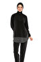 Allsea 4-Piece Black Full Covered Hijab Swimsuit Set – Bonnet, Top Swimsuit, Bottom Leggings, Bustier - 2