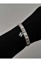 Steel N Letter Zircon Stone Italian Charm Bracelet