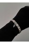 Steel F Letter Zircon Stone Italian Charm Bracelet