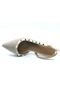 Feles Straw Staple Detailed Open Back Stiletto Women's Heeled Shoes Ten - 4