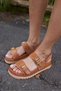 Adito Women's Taba Real Leather Suet Fusped Sole Sandals - 7