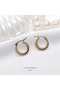 Steel Gold Color Antique Earrings - 3