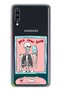حافظة سيليكون شفافة متوافقة مع هاتف Samsung Galaxy A70 بتصميم هيكل عظمي