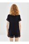 Dream Black Shirt Collar Women's Pajama Set with Shorts - 3