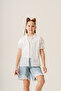 Girl's Scalloped Short Sleeve Shirt Double Suit 1812 - 3