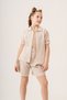 Girl's Scalloped Short Sleeve Shirt Double Suit 1812 - 2