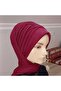 Burgundy Scarf Type Burgundy Glitter Drape Shawl Model Ready Veil Ready Shawl Ready Turban