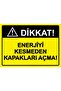 Attention! Turn on the Lights Without Cutting Off the Power! Isg Warning Sign Pvc A4 21X30 cm