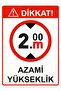 انتبه! لافتة تحذيرية من نوع Azami Height isg بطول 2 متر من مادة PVC مقاس A4 21x30 سم