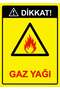 Attention! Gas Oil Isg Warning Sign Pvc A3 30X42 cm