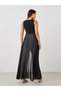 Sleeveless Color Block Jumpsuit with Chiffon Skirt Detail - 5