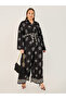 Plus Size Printed Oversized Shirt and Wide Leg Trousers Co-Ords