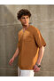 Brown Poplin Front Zipper Relax Fit Shirt - 3
