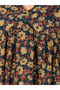Plus Size Floral Print V Neck Tiered Midi Dress - 4