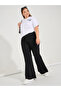 Plus Size Mid Rise Wide Leg Jeans