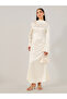 Satin Bell Sleeve Boat Neck Maxi Dress