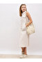Striped Sleeveless Shirt Midi Dress with Pockets
