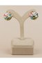Fiorella Rosamare Flower Motif Pearl Art Earrings - 4