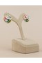 Fiorella Rosamare Flower Motif Pearl Art Earrings - 2