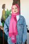 Premium Lux Original Monogram Shawl (Silk Voile, High Quality, Lightweight, Casual, Stylish, Testure Clothing) - 3