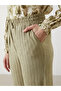 Lcw Grace Khaki Women's Textured Trousers with Elastic Waist - 3