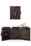 Valencia Brown Card Holder Genuine Leather Wallet Unisex Women Men Rfid Protected - 3