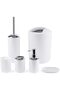 6-piece bathroom accessory set, white - 2