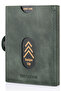 Valencia Green Card Holder Genuine Leather Wallet Unisex Women Men Rfid Protected - 6