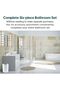 6-piece bathroom accessory set, white - 9