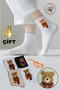 Women's Socks (4 Pairs) Children's Socks Patterned Cotton Short Socks