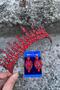 Abrienda Red Bridal Henna Crown Special Occasion Accessory Women's Crown and Thin Shuttle Earring Set - 2