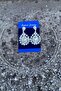 Abrienda Silver Bridal Henna Crown Special Occasion Accessory Women's Crown and Drop Shuttle Earrings Set - 4