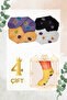 Women's Socks (4 Pairs) Cotton Children's Socks Patterned Short Booties Socks - 5