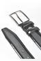 Men's Black 3.5 cm Laser Engraved Patent Leather Classic Faux Leather Belt 2402629 - 4
