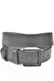 Men's Black 4.5 cm Wide Black Buckle Faux Leather Jeans Belt 2402647 - 2
